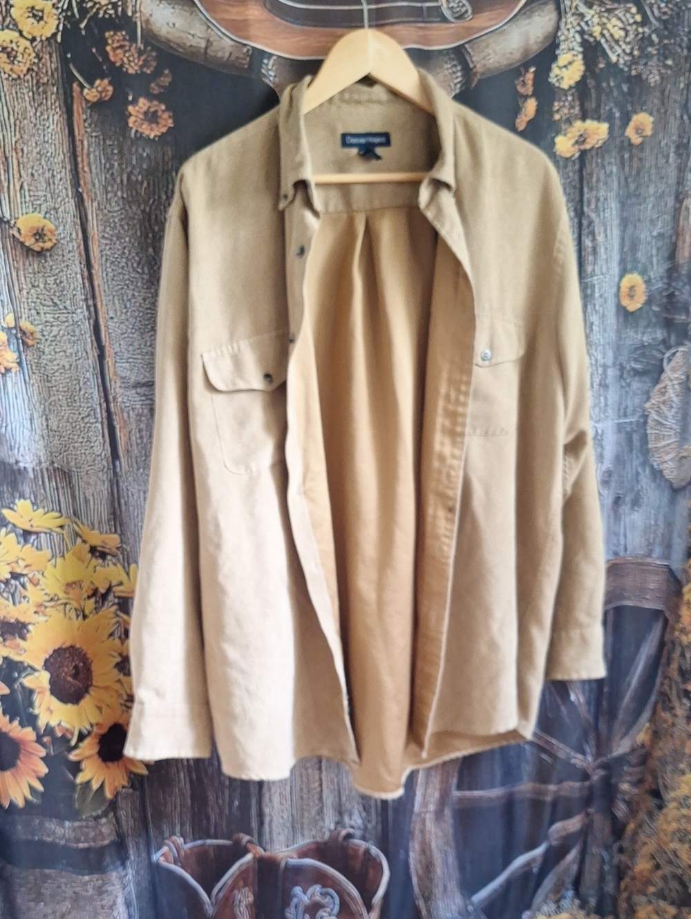 Denver Hayes Men's Tan Lightweight Shirt Jacket